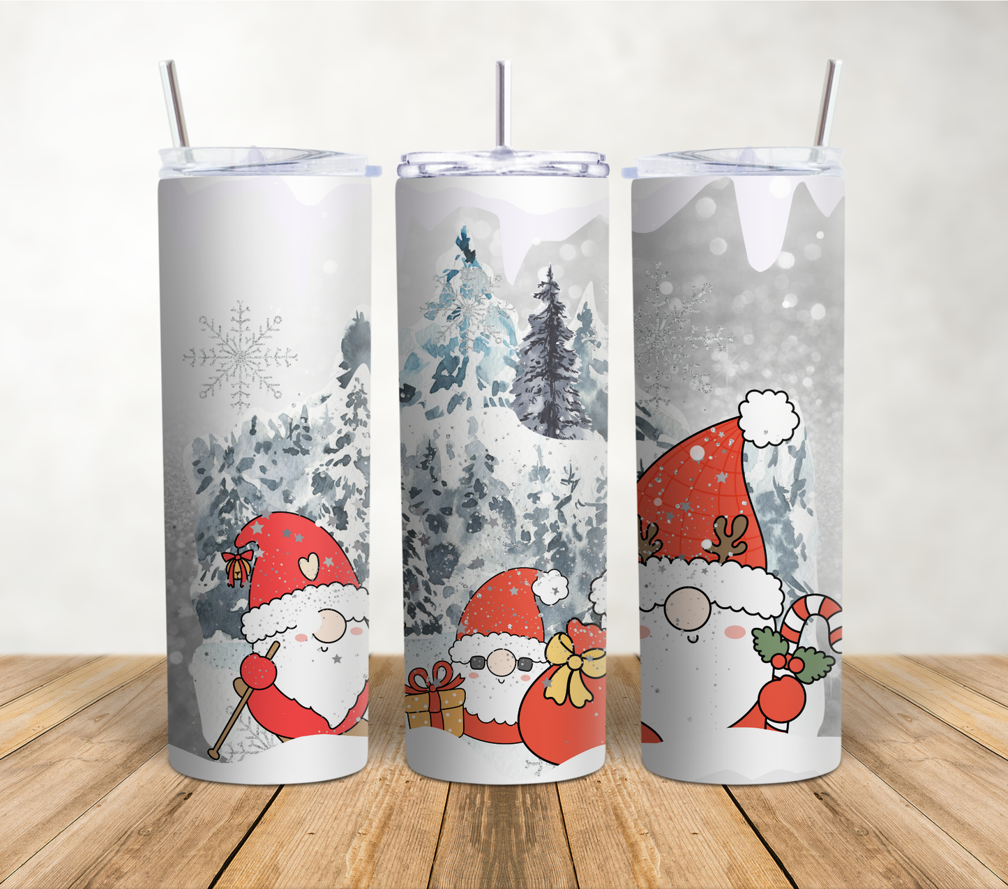 Snowy Gnome 20oz Tumbler Wrap