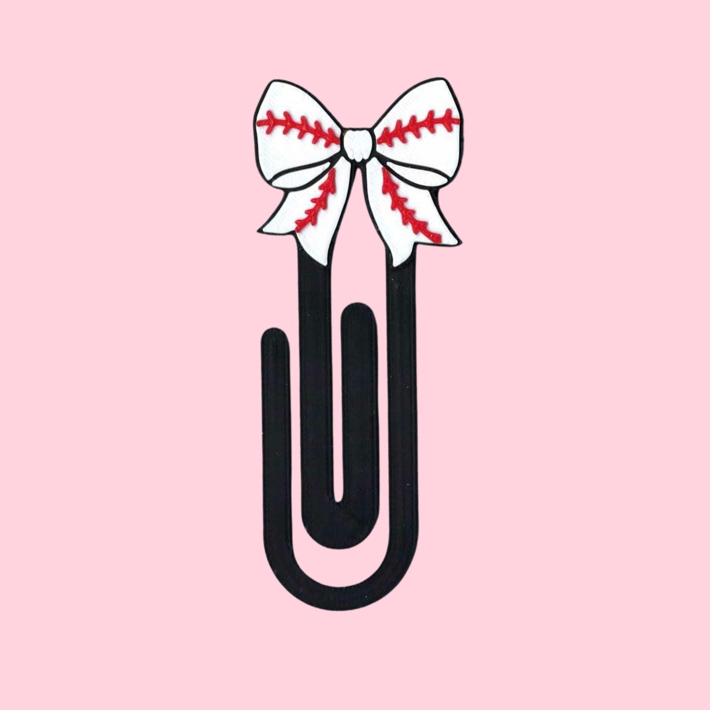 Home Run Bow 3D Printed Jumbo Paperclip Bookmark