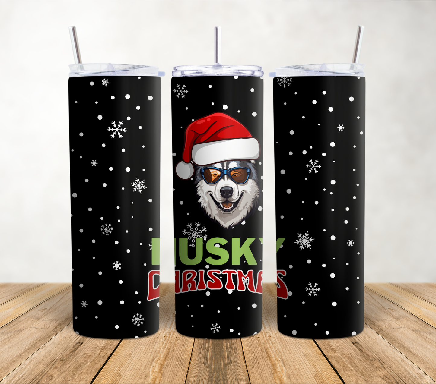 Husky Christmas 20oz Tumbler Wrap