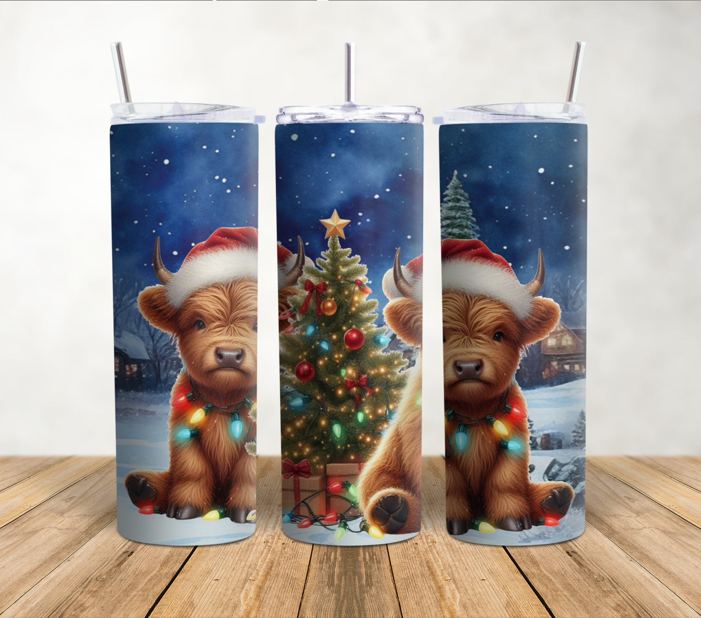 Highland Christmas 20oz Tumbler Wrap