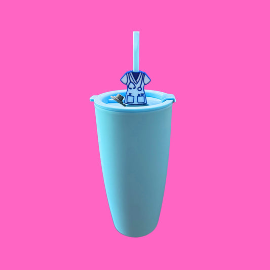 Scrubs 3D Printed Straw Topper and Matte Double Wall Tumbler (27oz)