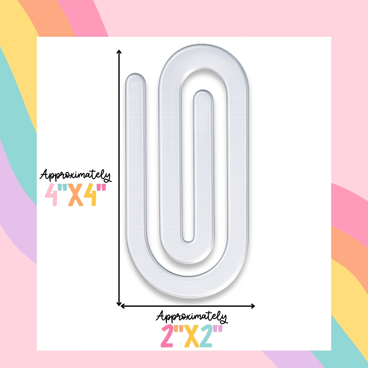 Jumbo Sublimation Paperclip Acrylic (Individual)