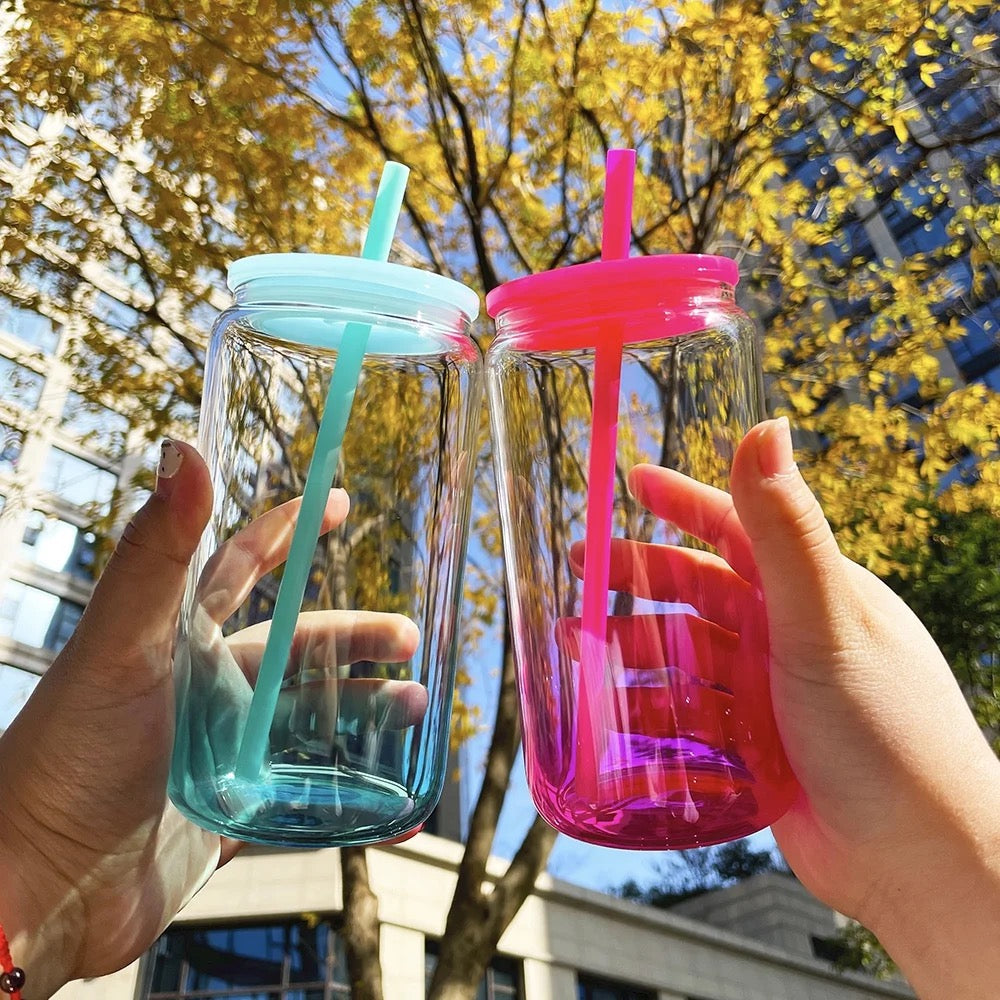 Ombré 16oz Glass Cans