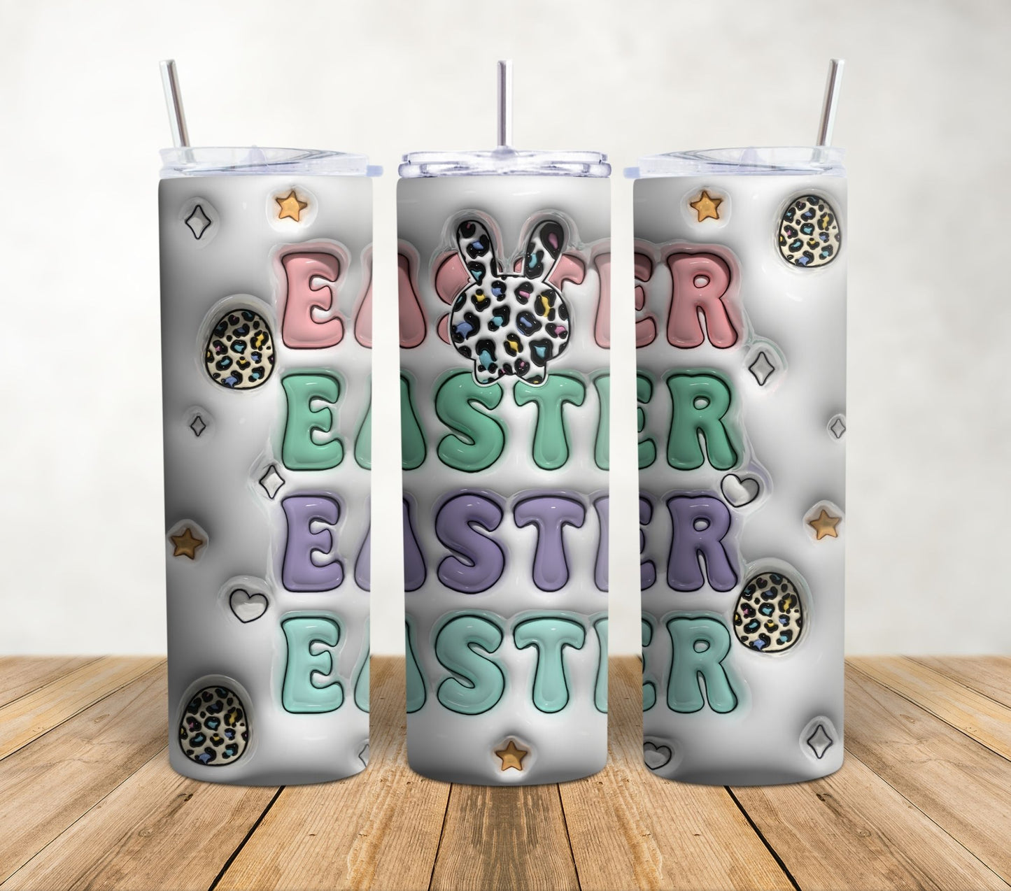 Easter Words - Puff | 20oz Sublimation Tumbler Wrap