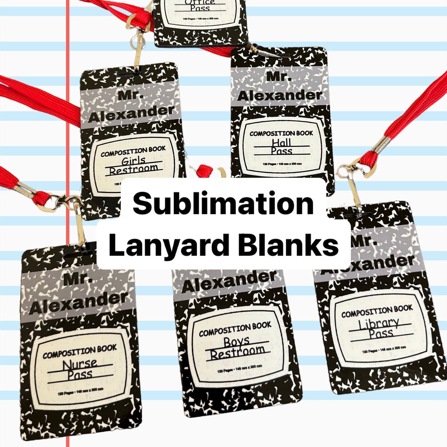 Sublimation Lanyard Blank Tag