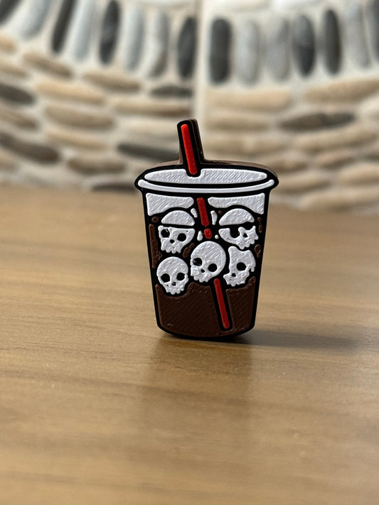 Skull Espresso 3D Printed Straw Topper