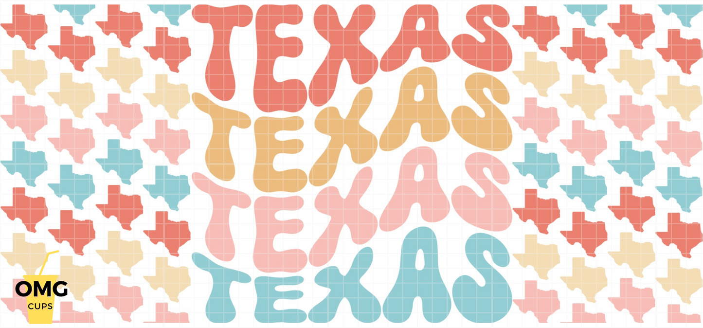 Texas | 16oz UV Glass Can Wrap (Wrap Only - No Glass Can Included)