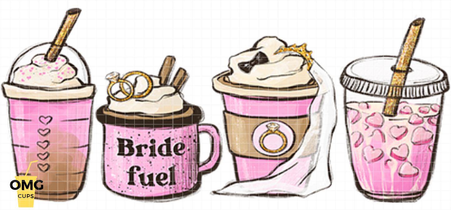 Bride Fuel | 16oz UV Glass Can Wrap (Wrap Only - No Glass Can Included)