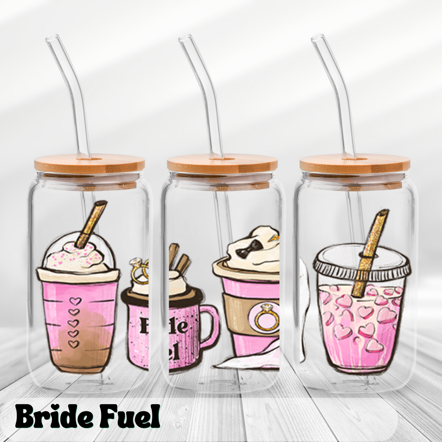 Bride Fuel | 16oz UV Glass Can Wrap (Wrap Only - No Glass Can Included)