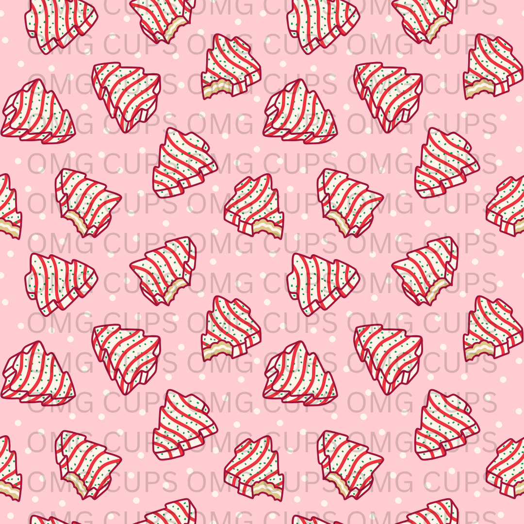 Christmas Tree Cake 12x12 Vinyl Sheet