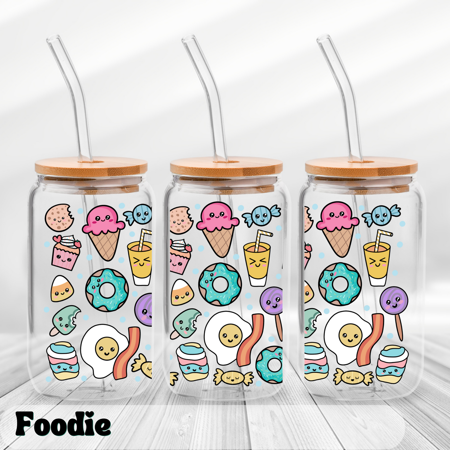 Foodie | 16oz UV Glass Can Wrap (Wrap Only - No Glass Can Included)