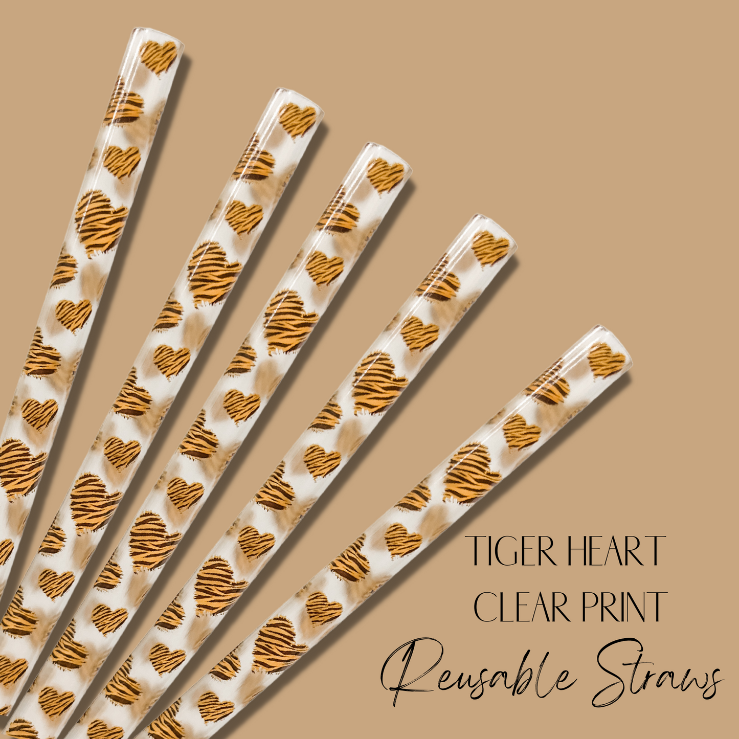 Tiger Heart Clear Straw (24oz)