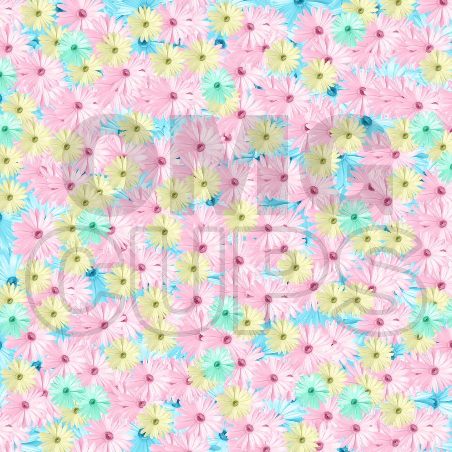 Pastel Flowers 12x12 Vinyl Sheet