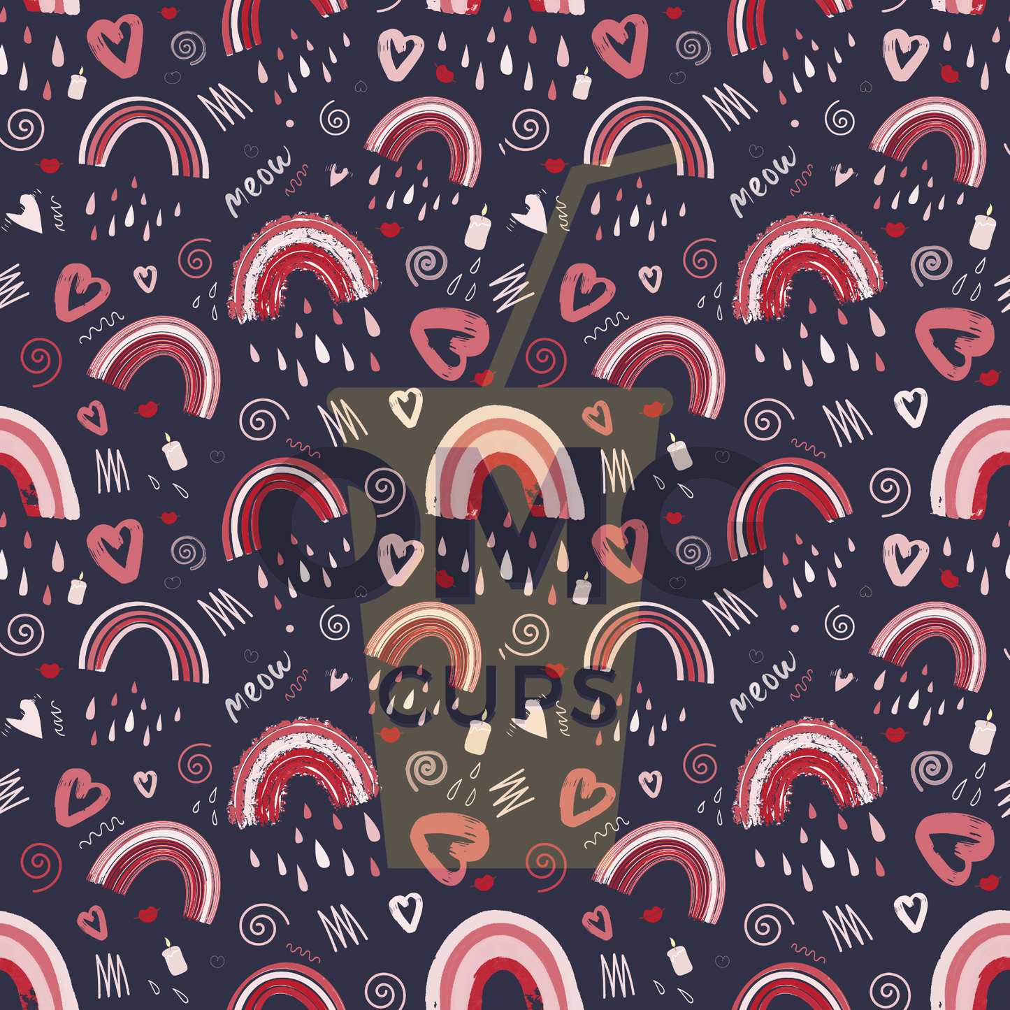 Rainbow Pattern 1 - 12x12 Vinyl Sheet