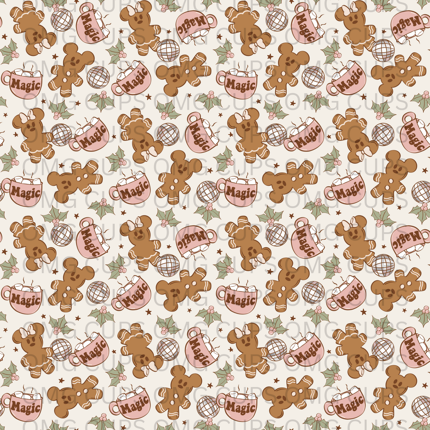 Gingerbread Magic 12x12 Vinyl Sheet