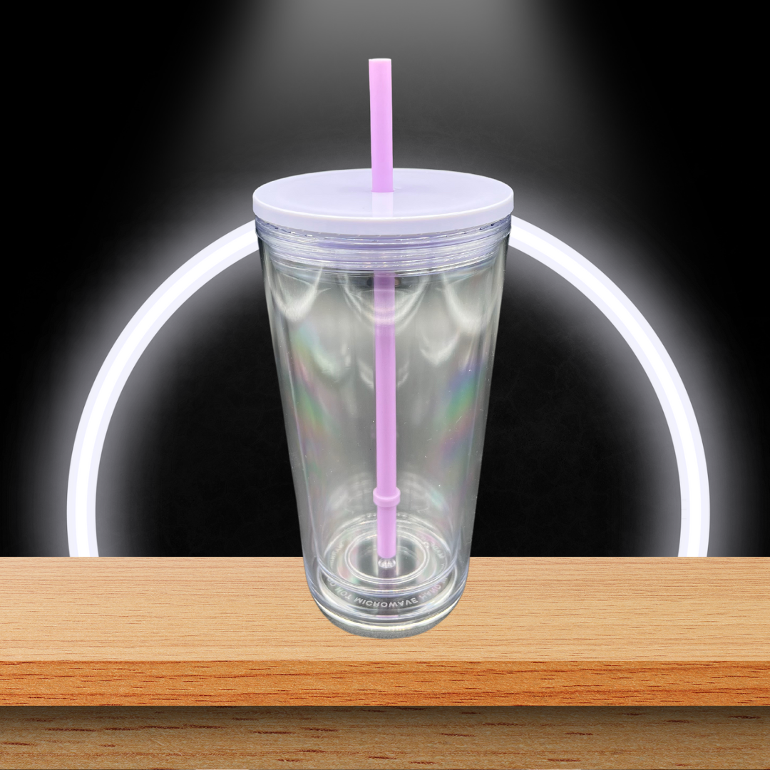 Acrylic Double Wall Tumbler (16oz) - Clear Lid