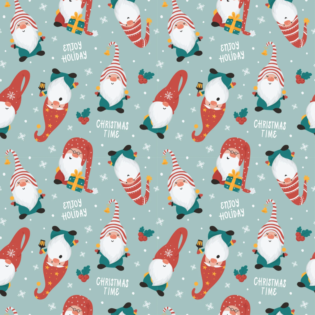 Gnome Holidays 12x12 Vinyl Sheet
