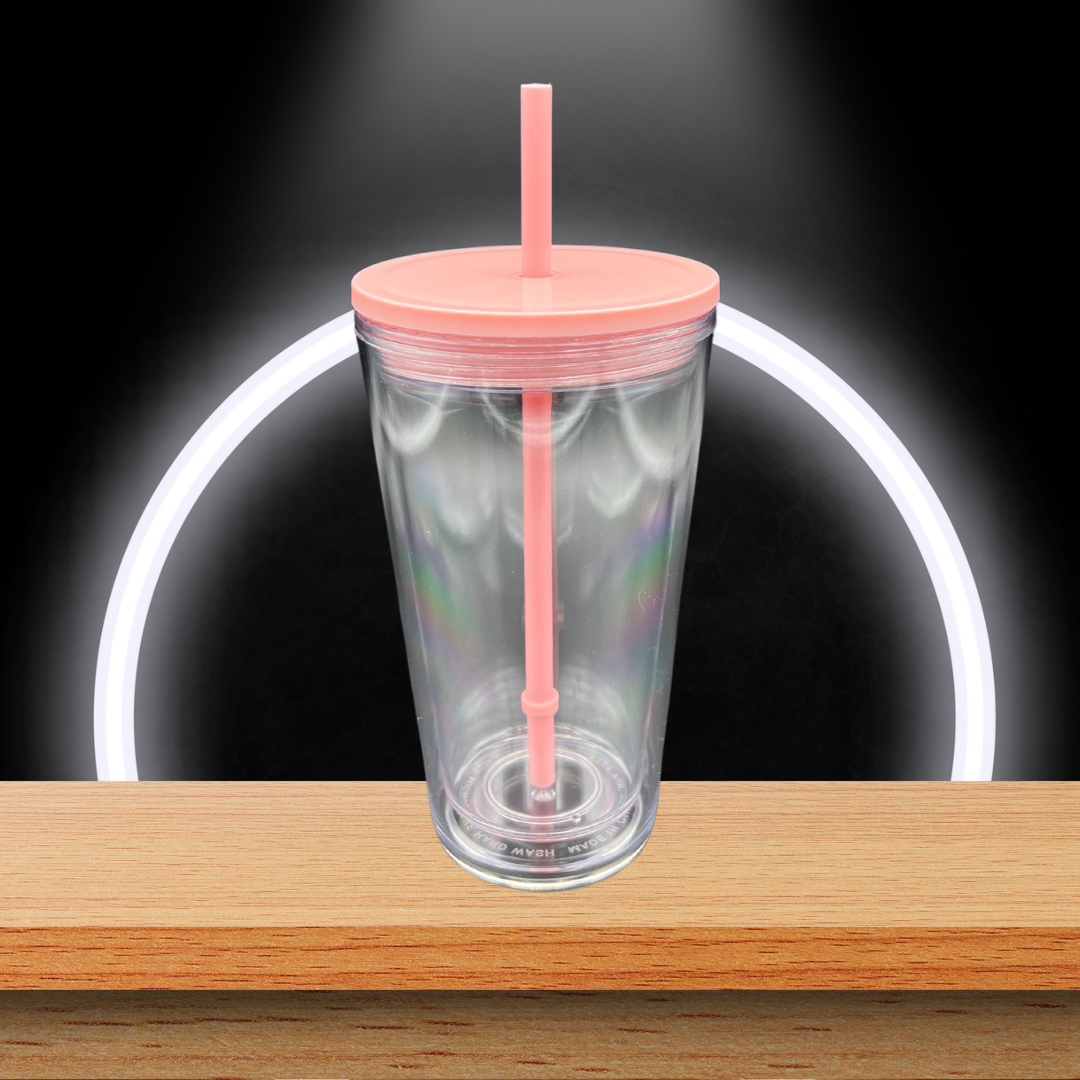 Acrylic Double Wall Tumbler (16oz) - Clear Lid
