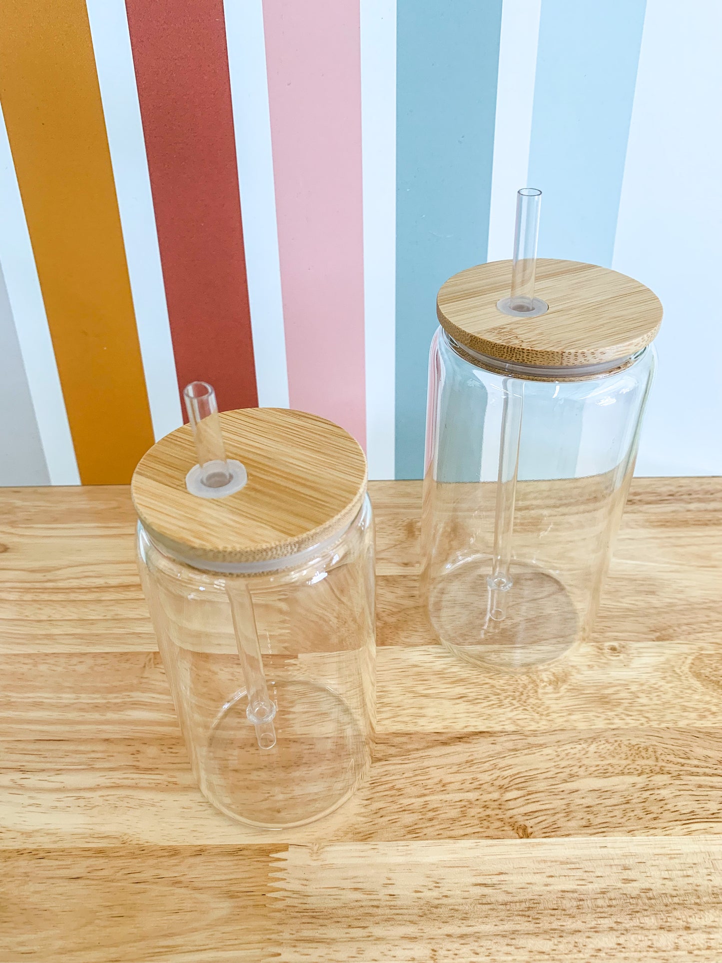 Clear Glass Can