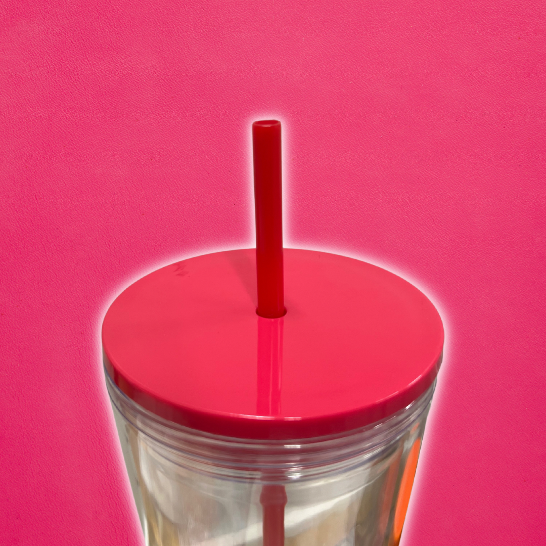 24oz Dupe Double Wall Tumbler with Red Lid