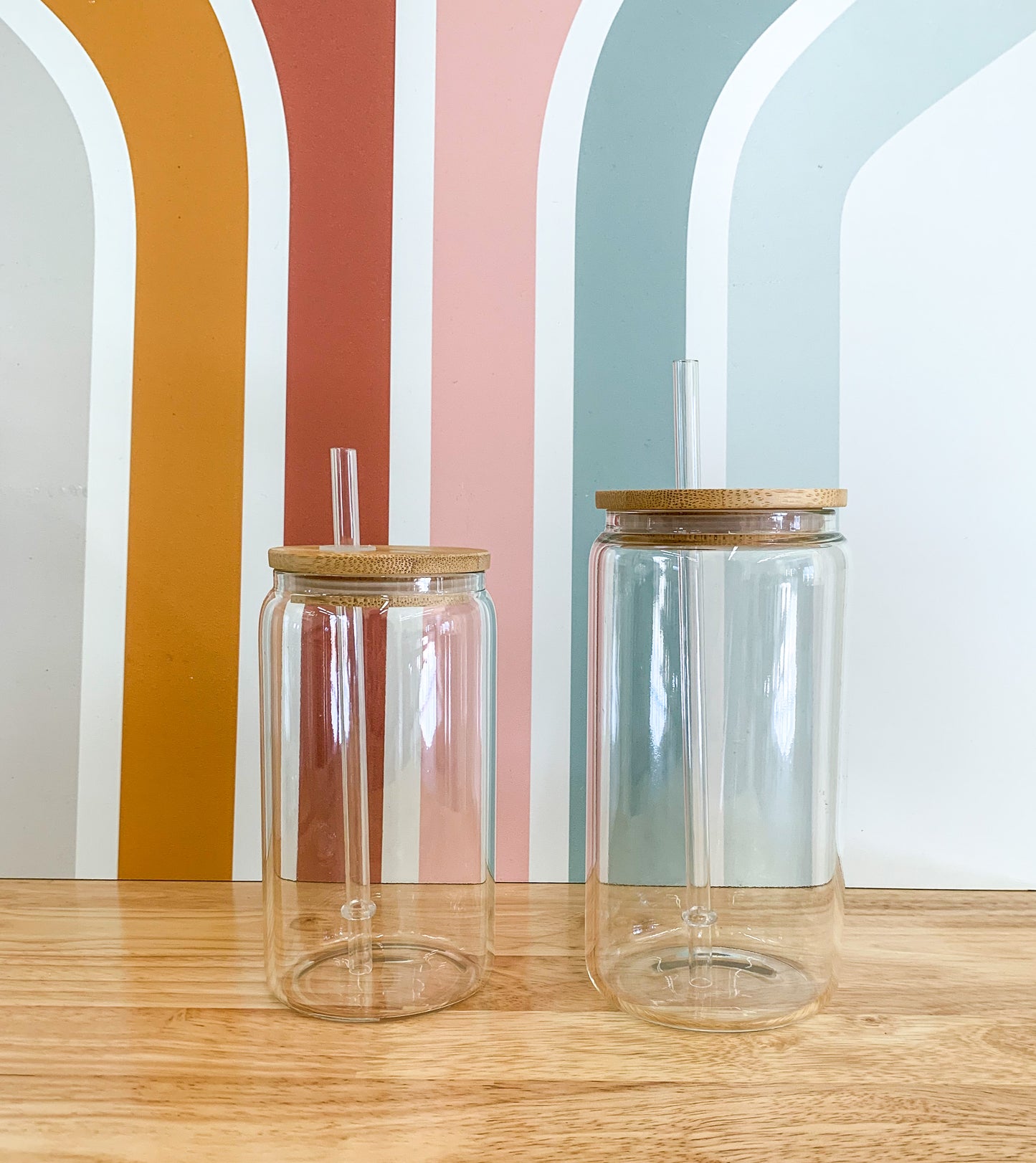 Clear Glass Can