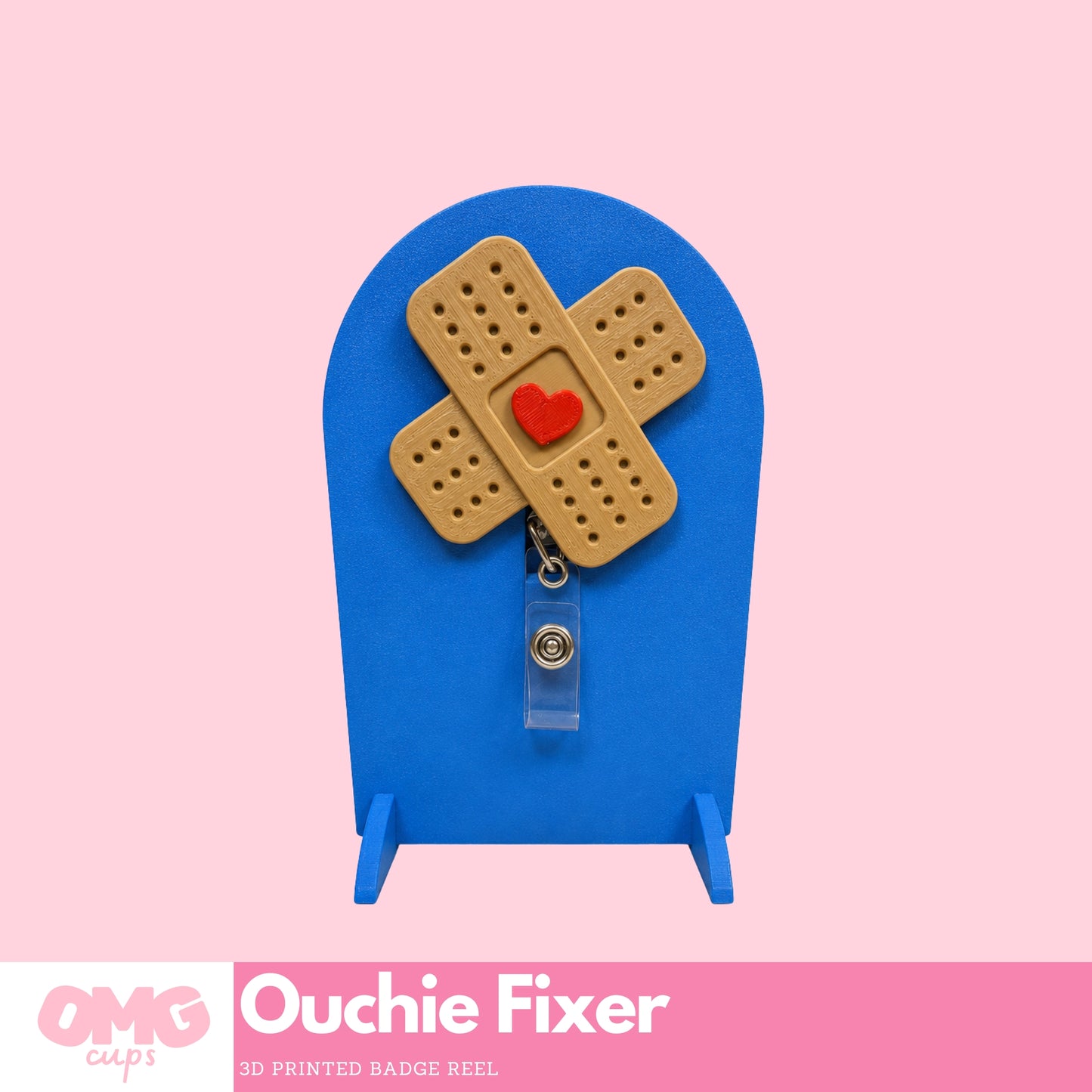 Ouchie Fixer Badge Reel | 3D Printed Alligator Retractable Badge Holder