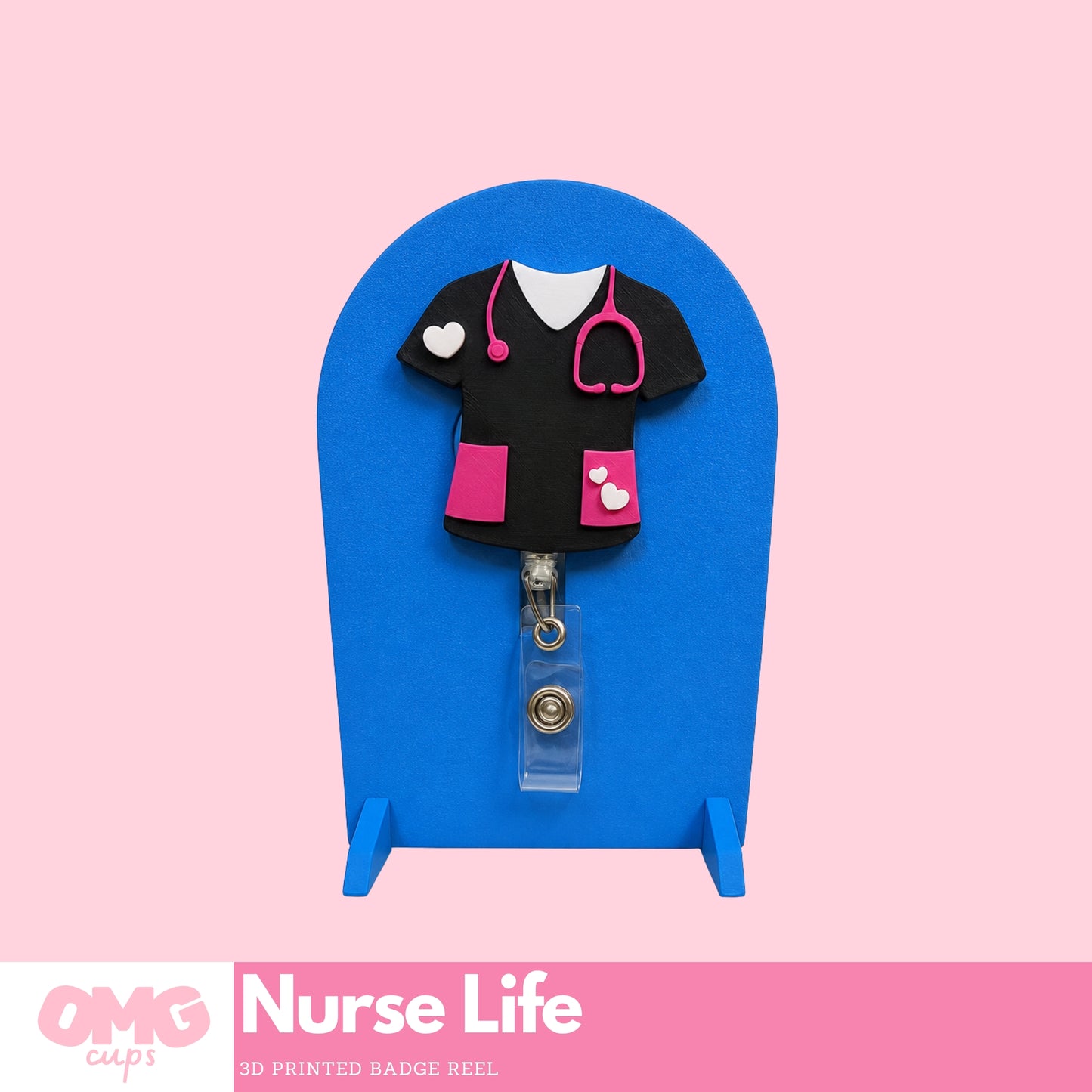 Nurse Life Badge Reel | 3D Printed Alligator Retractable Badge Holder