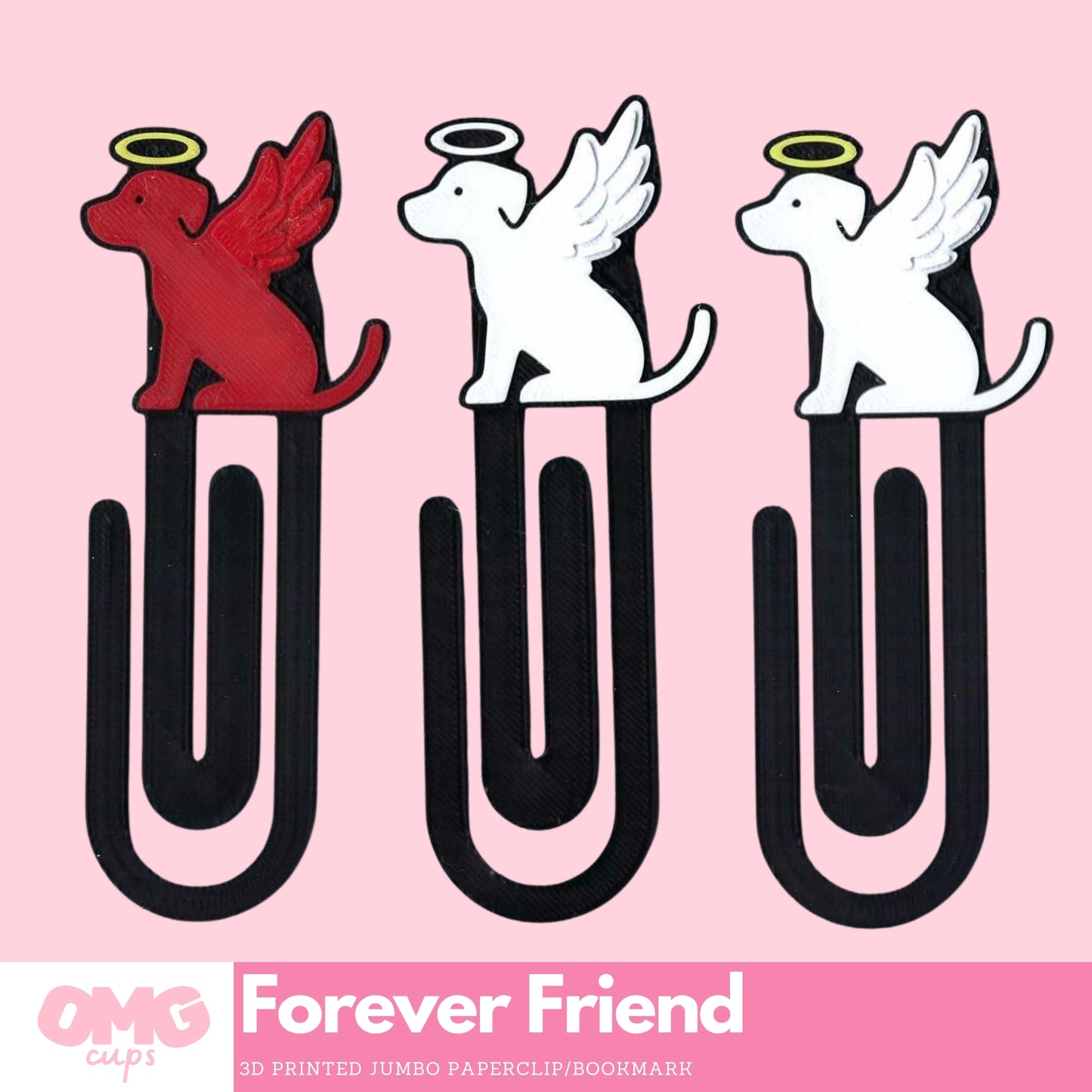 Forever Friend 3D Printed Jumbo Paperclip Bookmark