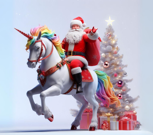Unicorn Santa Sublimation Wrap Download