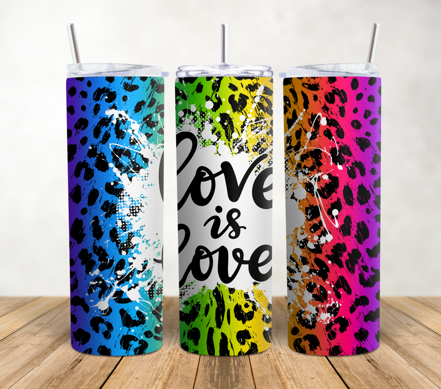 Love is Love Animal Print 20oz Sublimation Tumbler Wrap