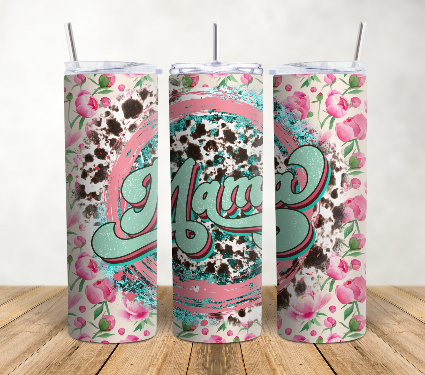 Mama Flowers 20oz Sublimation Tumbler Wrap