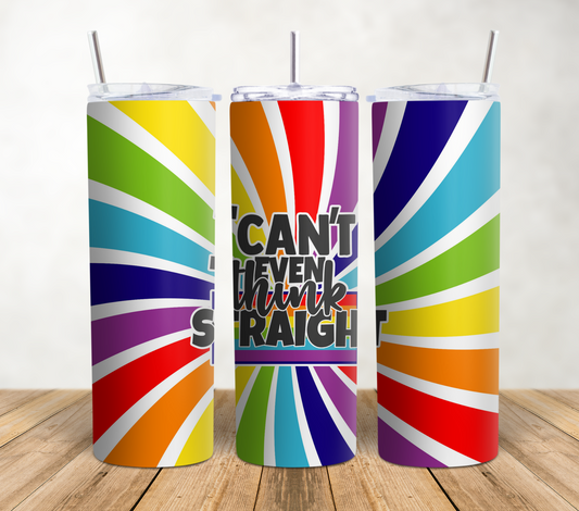 Think Straight 20oz Sublimation Tumbler Wrap