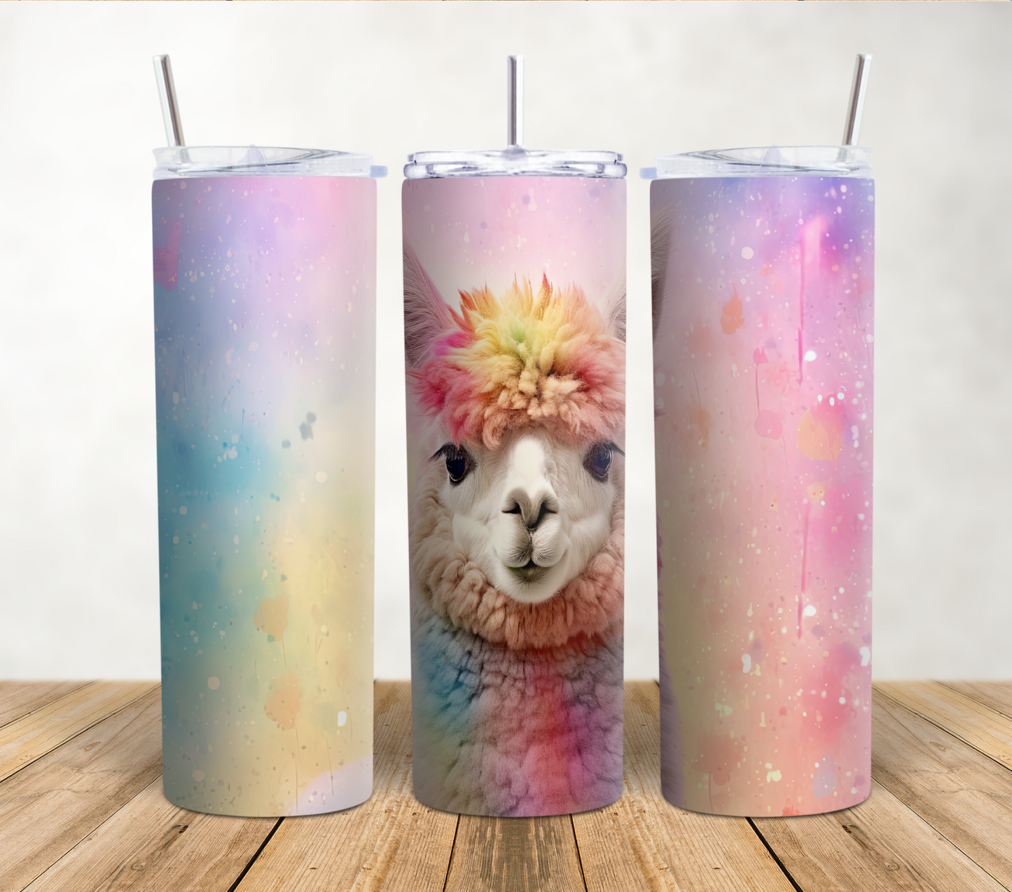 Lama Pastel 20oz Sublimation Tumbler Wrap