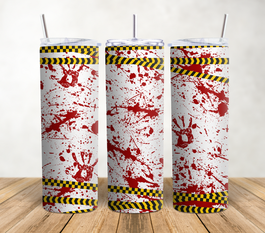 Crime Scene 20oz Sublimation Tumbler Wrap