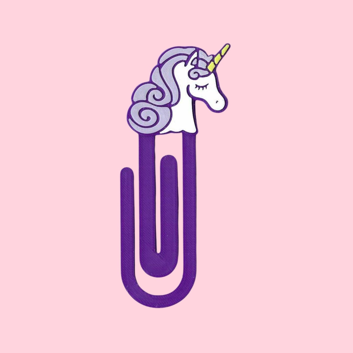 Magical Unicorn 3D Printed Jumbo Paperclip Bookmark