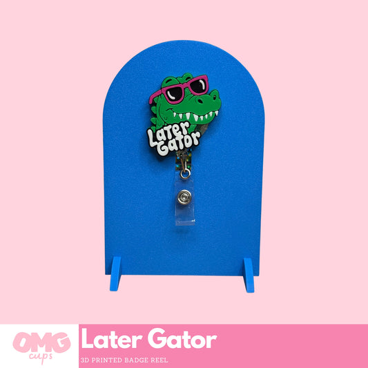 Later Gator Badge Reel | 3D Printed Alligator Retractable Badge Holder