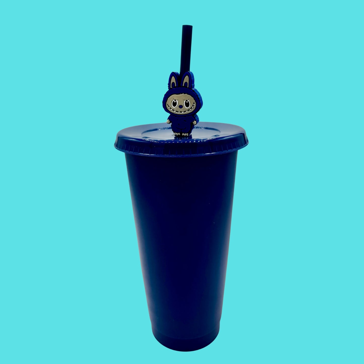Fluffy Friend 3D Printed Straw Topper/with Cup, Lid, straw