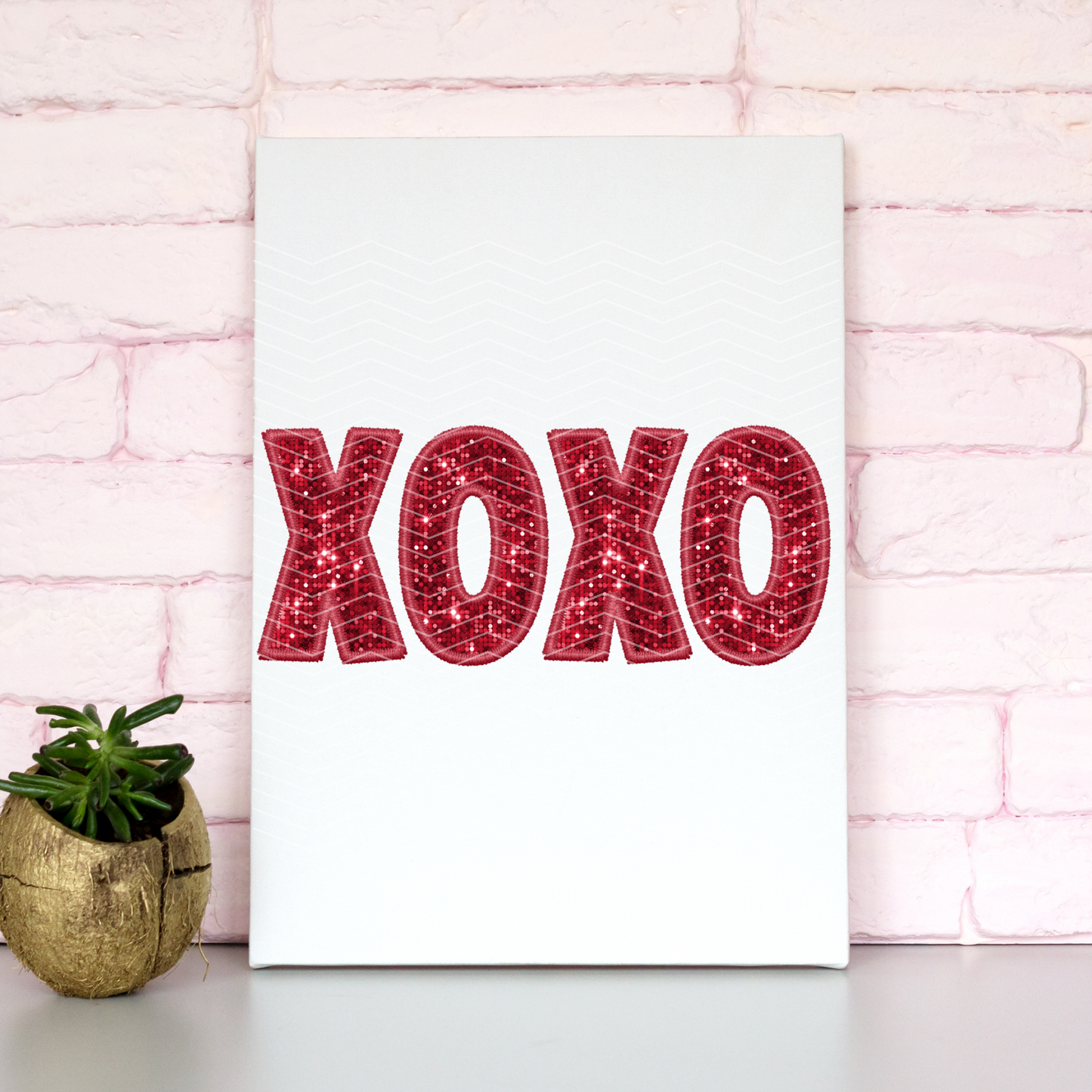 Copy of XOXO Faux Sequin + Embroidery (Red) | DTF Transfer