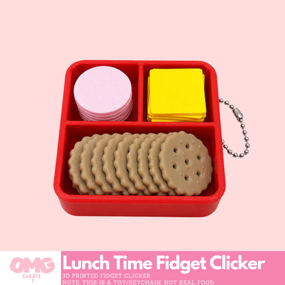 Lunch Time Fidget Clicker  | 3D Printed with Keychain