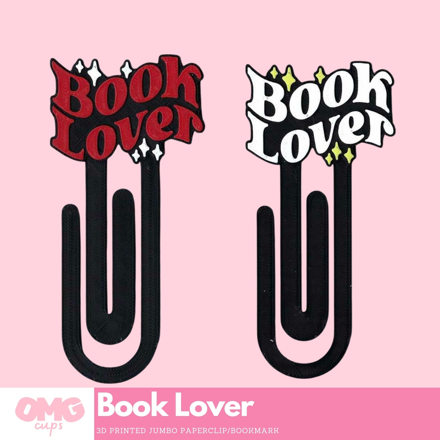 Book Lover 3D Printed Jumbo Paperclip Bookmark
