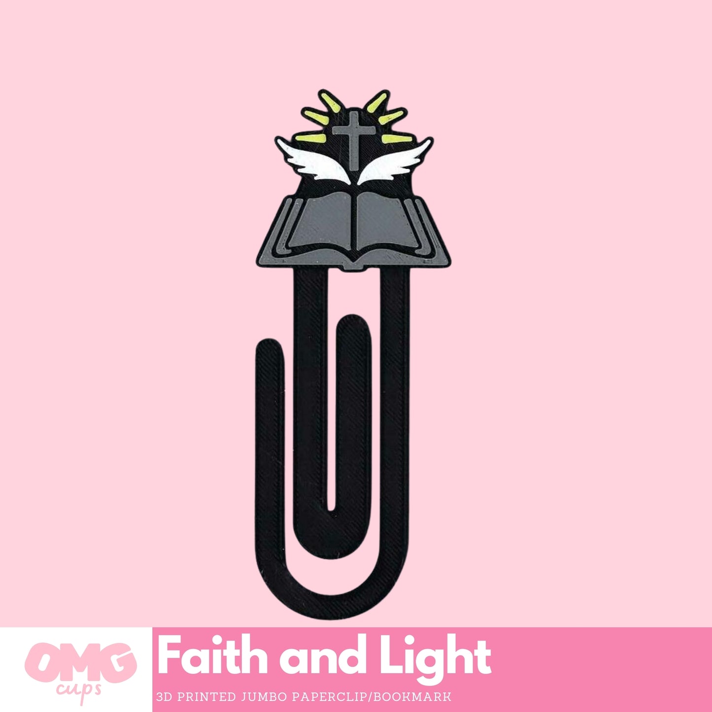 Faith and Light 3D Printed Jumbo Paperclip Bookmark