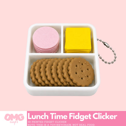 Lunch Time Fidget Clicker  | 3D Printed with Keychain