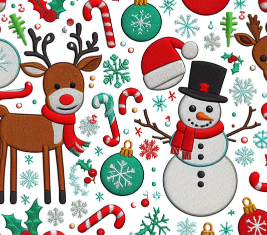 Happy Holidays Embroidery Sublimation Wrap Download
