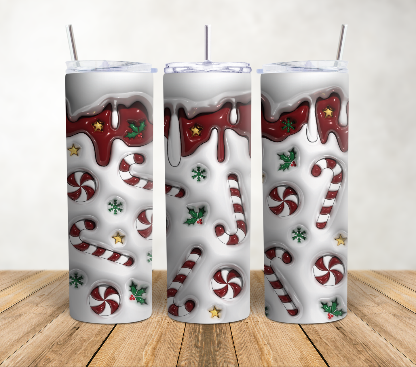 Puffy Peppermint Delight 20oz Tumbler Wrap