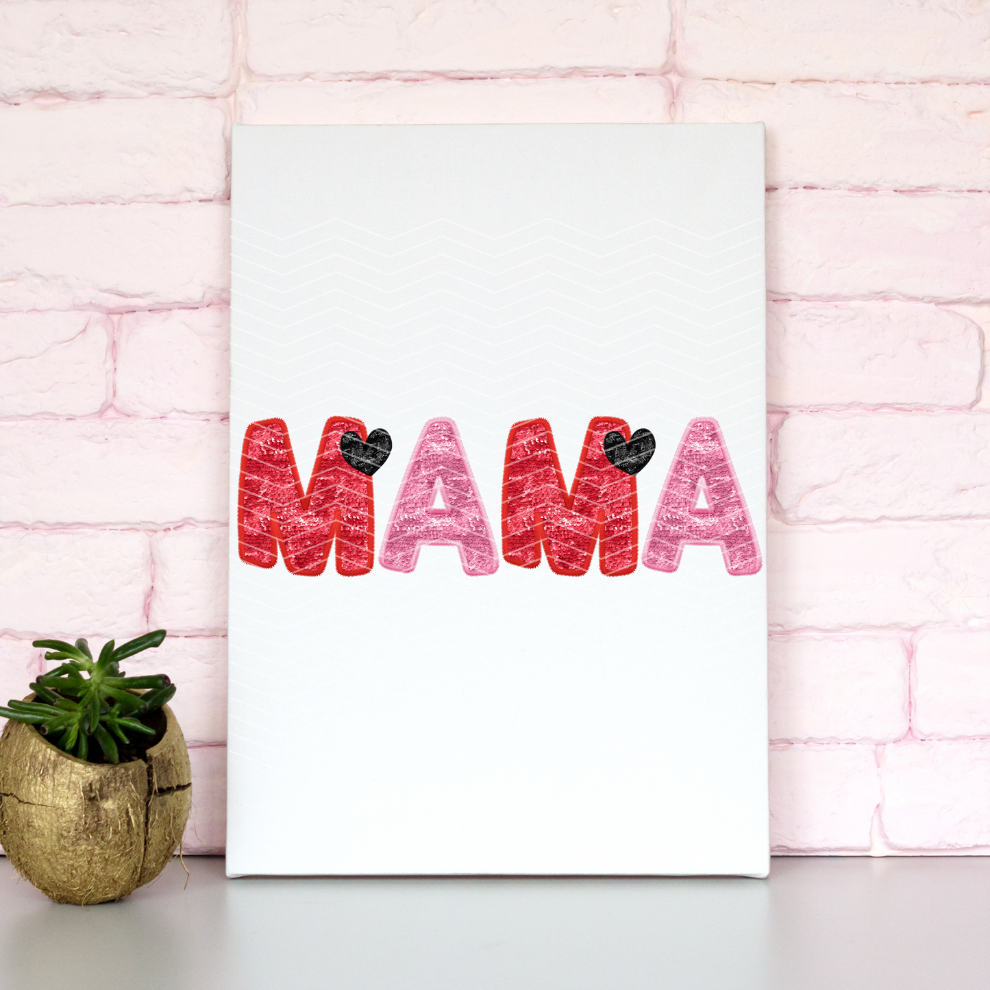 Mama Faux Sequin + Embroidery | DTF Transfer
