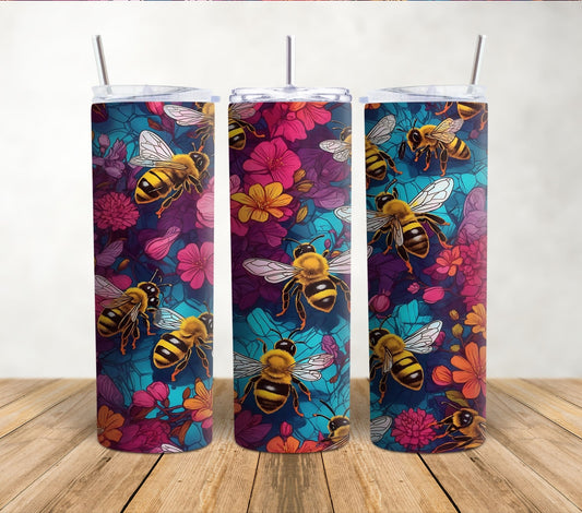 Bee Pattern | 20oz Sublimation Tumbler Wrap