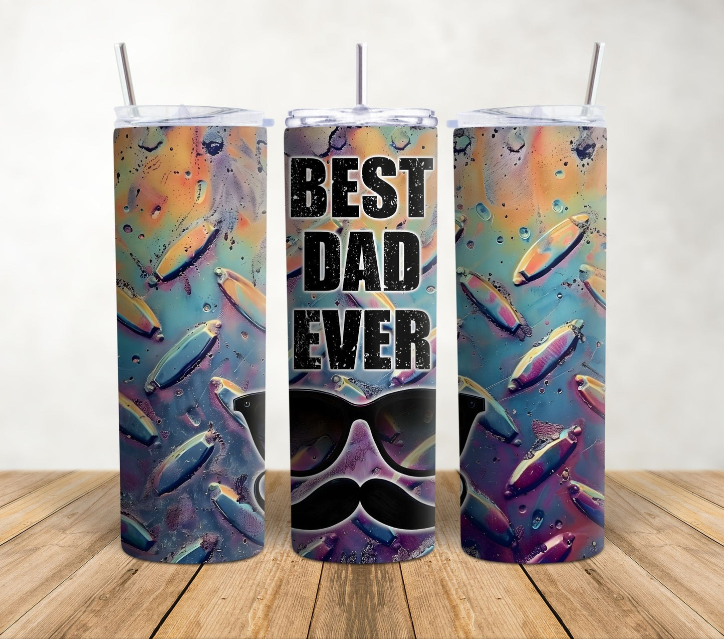 Best Dad Ever Metal | 20oz Sublimation Tumbler Wrap