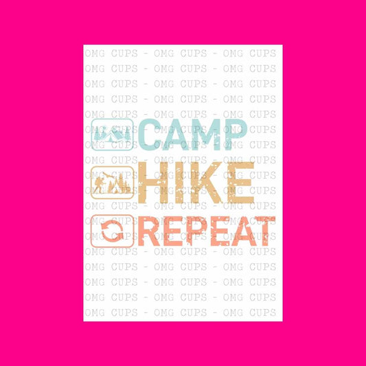 Camp Hike Repeat | DTF Transfer