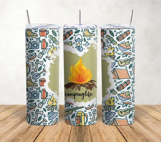 Camping Life | 20oz Sublimation Tumbler Wrap