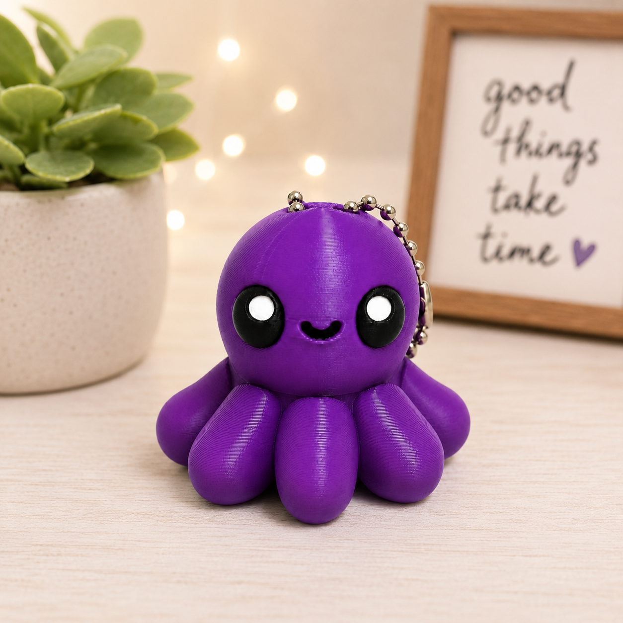 OctoPop Fidget Clicker Keychain | 3D Printed